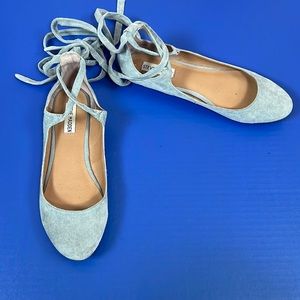 Steve Madden Bebett Leather Lace Up Flats Shoes 8